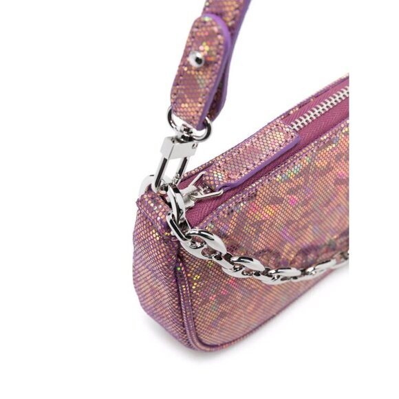 BY FAR Mini Rachel Hologram Shoulder Bag- Color Disco Violet - Picture 5 of 8